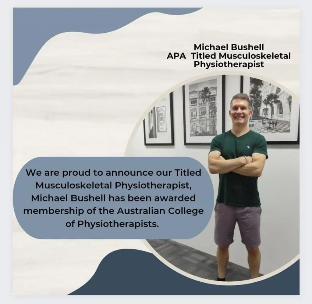 Michael Bushell Awarded Membership of the Australian College of Physiotherapists